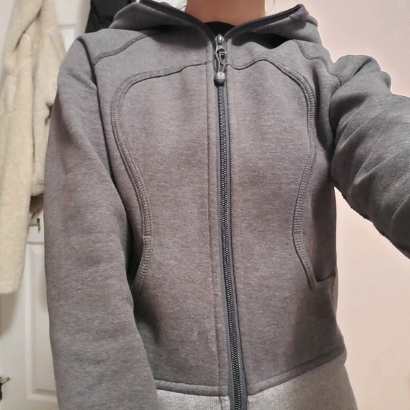 Lululemon Two-Tone Gray Scuba Zipped Hoodie - Picture 1 of 3